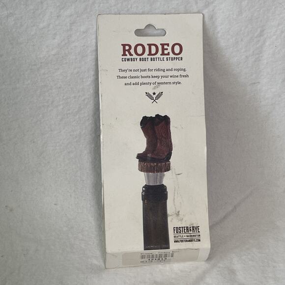 New Rodeo Cowboy Boot Bottle Stopper by Foster and Rye - Picture 2 of 4